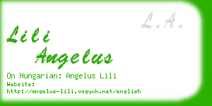 lili angelus business card